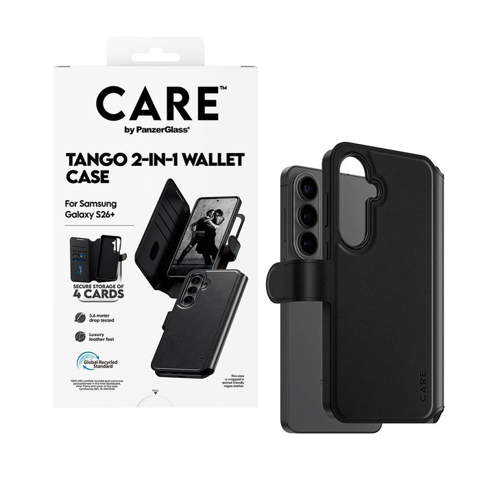 Panzerglass Care By ® Case Tango 2-In-1 Wallet M. Qi Samsung Galaxy S26+, Cover, Samsung, Samsung - Galaxy S26+, Transparent
