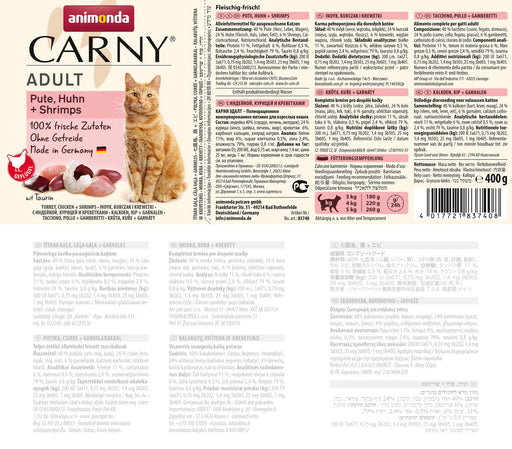 EAN 4017721837408 - animonda Carny turkey, chicken + shrimps 400 g imagen 2
