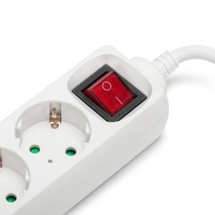 Entac Meckdosenleime 3fach Con Usb 1,5m Schalter Blanco