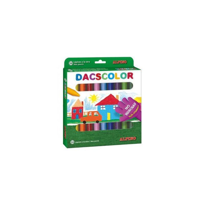 Dacs Dacscolor Ceras 80mm Semiblandas No Manchan Surtidos -Estuche De 24u-