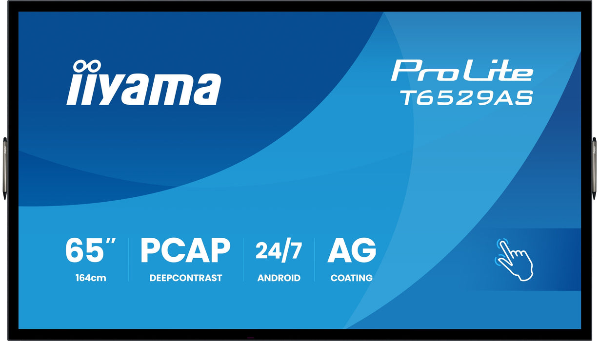 EAN 4948570125593 - iiyama T6529AS-B1AG pantalla de señalización Panel plano interactivo 163,8 cm (64.5") LED Wifi 500 cd / m imagen 3