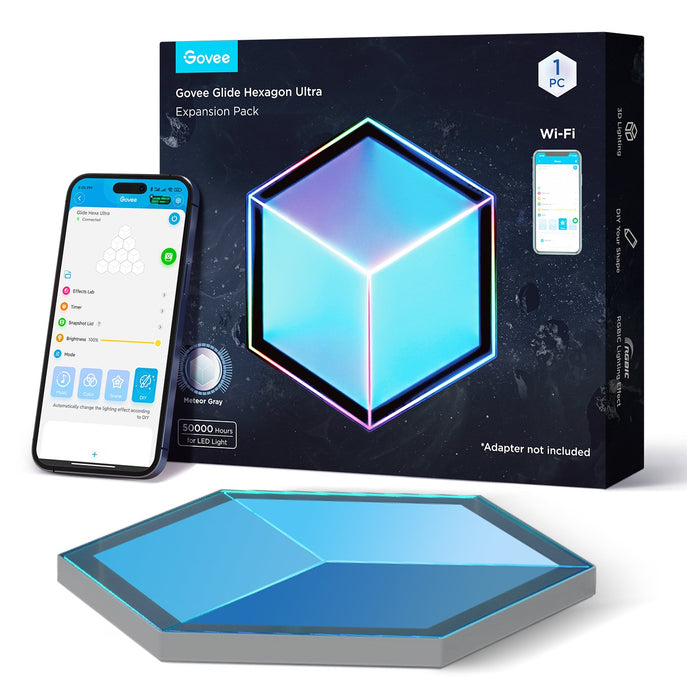 Govee Glide Hexagon Light Panels Ultra Expansion Pack (Gris, 1 Light Panel) H106a007