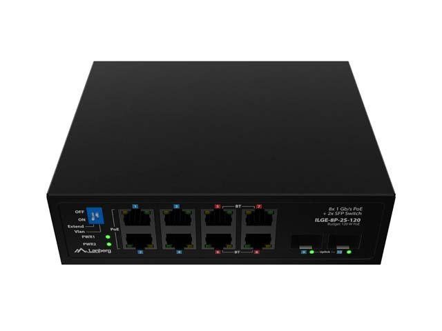 EAN 5901969447385 - Lanberg ILGE-8P-2S-120 switch No administrado Fast Ethernet (10/100) Energía sobre Ethernet (PoE) 1U Negr imagen 5