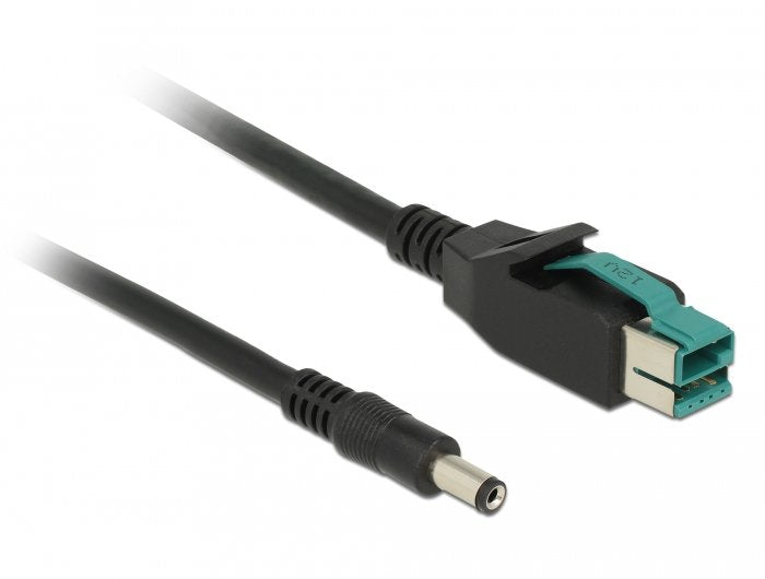 Delock Powerojousb Cable Stecker 12 V > Dc 5,5 X 2,1 Mm Stecker 3 M Für Pos Drucker Und Terminals