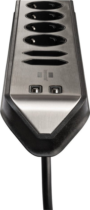 EAN 4007123672820 - Brennenstuhl 1153590610 base múltiple 2 m 6 salidas AC Interior Negro, Plata imagen 4