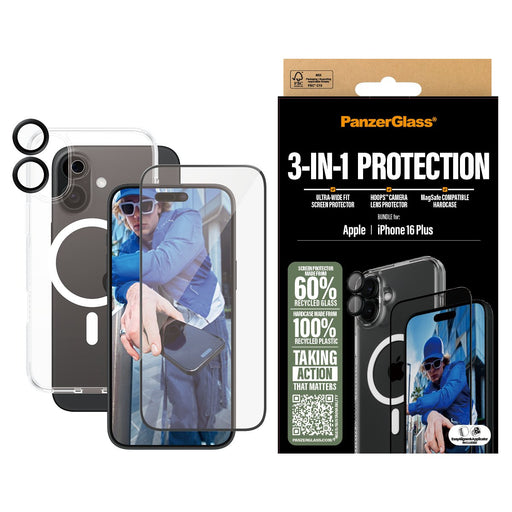 EAN 5715685003400 - PanzerGlass ® 3-in-1 Protection Bundle iPhone 16 Plus Protector de pantalla Apple 1 pieza(s) imagen 2