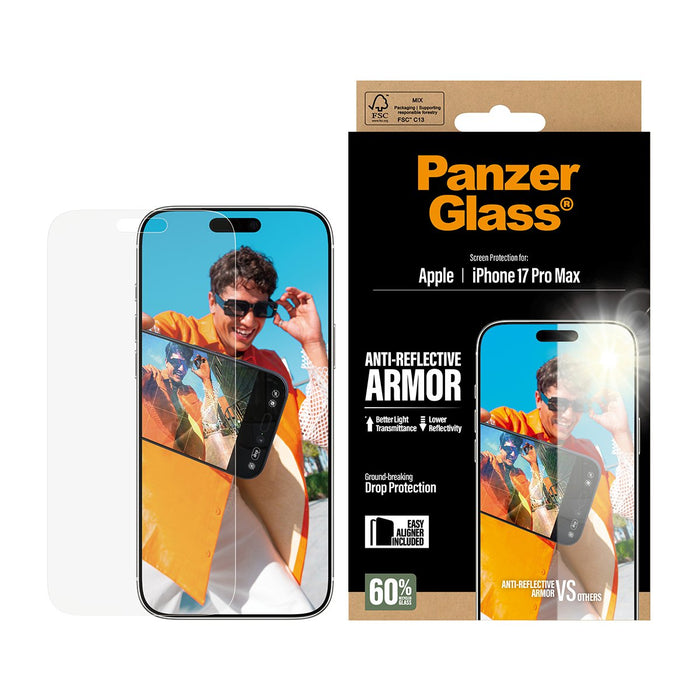 Panzerglass ® Anti-Reflective Armor Screen Protector Iphone 17 Pro Max W. Easyaligner Protector De Pantalla Apple 1 Pieza(S)