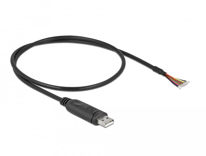Cable Delock Usb 2.0 Tipo A A Serie Rs-232 Con 9 Extremos De Cable Abiertos