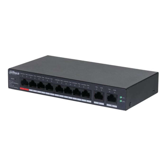 Dahua Cs4010-8gt-110 Switch Poe 8 Puertos Gigabit + 2rj45 Uplink Gigabit 110w Manejable En Cloud Layer2