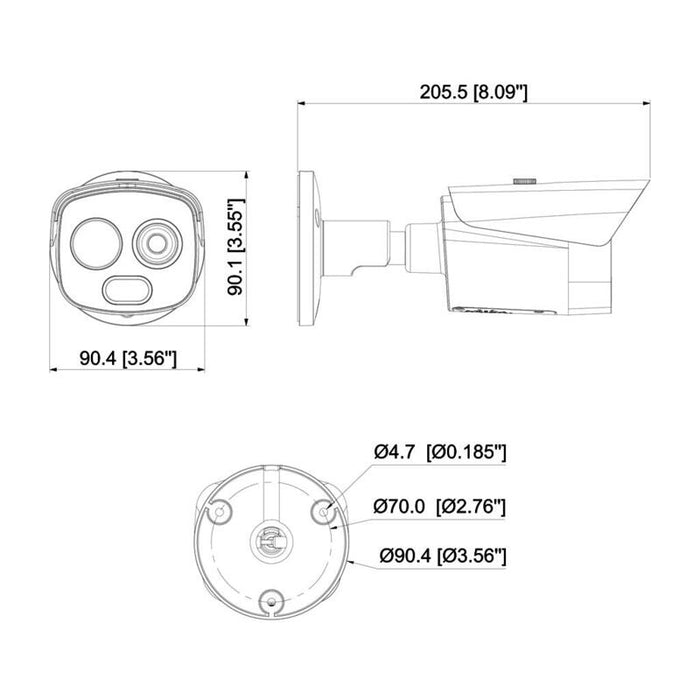 Dahua Tpc-Bf1241-B7f8-Dw-S2 Cámara Térmica Ip Dual 256*192 7mm + 4m 8mm Ip67 12v Poe