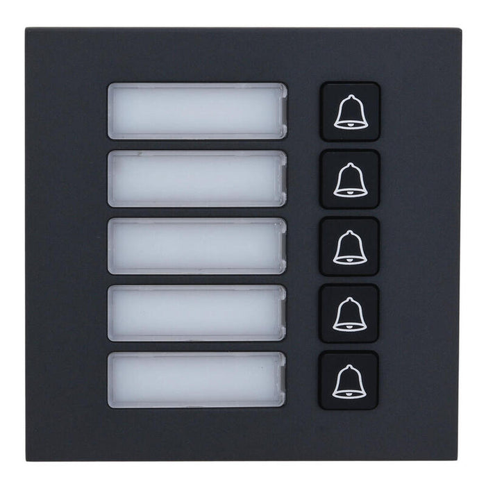 Dahua Vto4202fb-Mb5 Estación Exterior Modular Para Videoportero Ip Con 5 Botones Para Series Vto4202fb-X. Color Negro