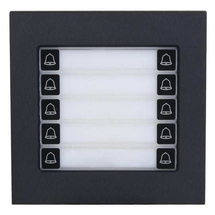 Dahua Vto4202fb-Mdb10 Estación Exterior Modular Para Videoportero Ip Con 10 Botones Para Series Vto4202f-X. Color Negro