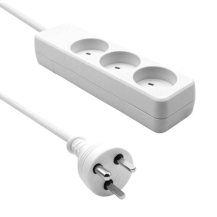 Danish Edb Power Strip 3-Way  4m White