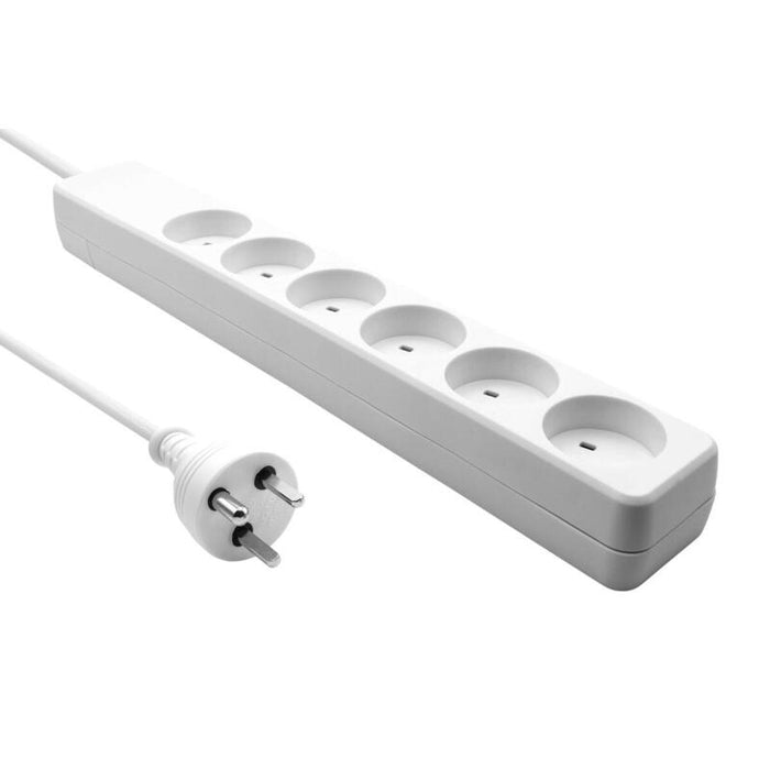 Danish Edb Power Strip 6-Way  4m White