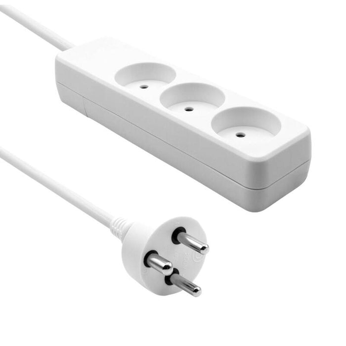 Danish Power Strip 3-Way 10m  White