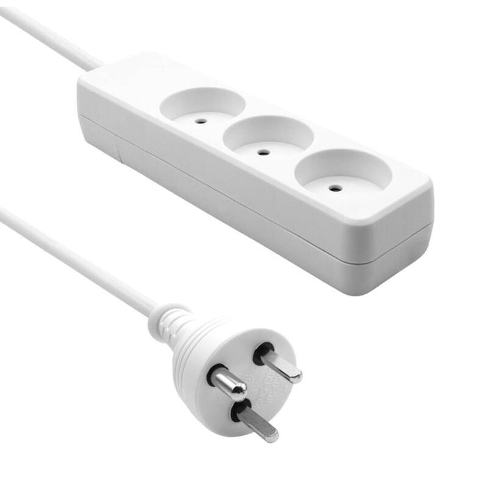 Danish Power Strip 3-Way 15m  It White