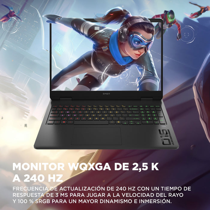 EAN 0199251567223 - HP OMEN Gaming 16-am0037ns Intel Core Ultra 7 255H Portátil 40,6 cm (16") 2K 32 GB DDR5-SDRAM 1 TB SSD NV imagen 10