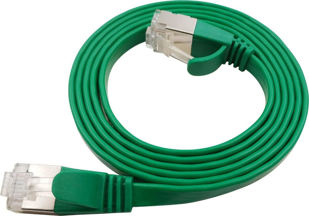 Flat U/Ftp Cat6a Green 2.5m Awg 32/7, Pvc, 1 85x6mm Stp-Fl6a-00250-Gr