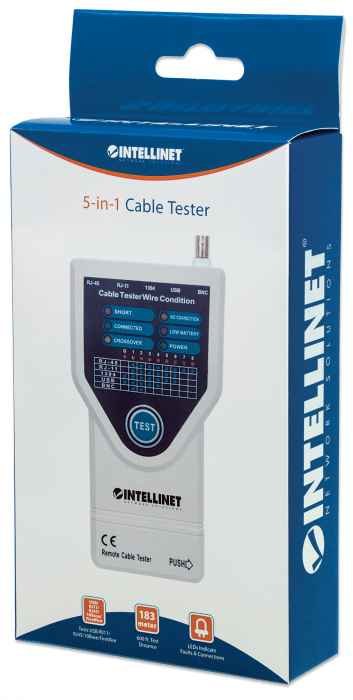 EAN 0766623780094 - Intellinet 780094 comprobador de cables de red Comprobador de cables UTP/STP Gris imagen 7