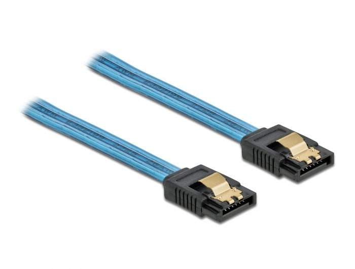 Cable Delock Sata 6 Gb S Uv Leuchteffekt Blau 30 Cm