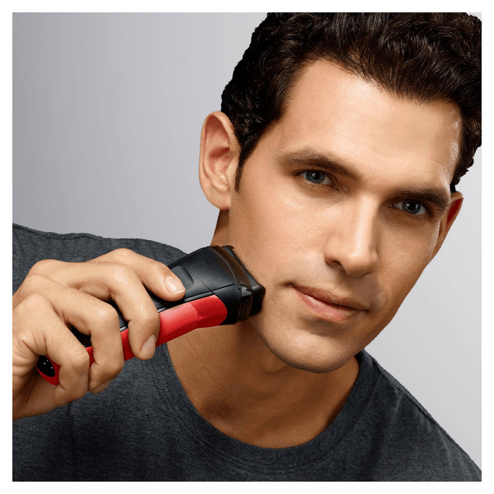 EAN 4210201163343 - Braun Series 3 300s Máquina de afeitar de láminas Recortadora Negro, Rojo imagen 2