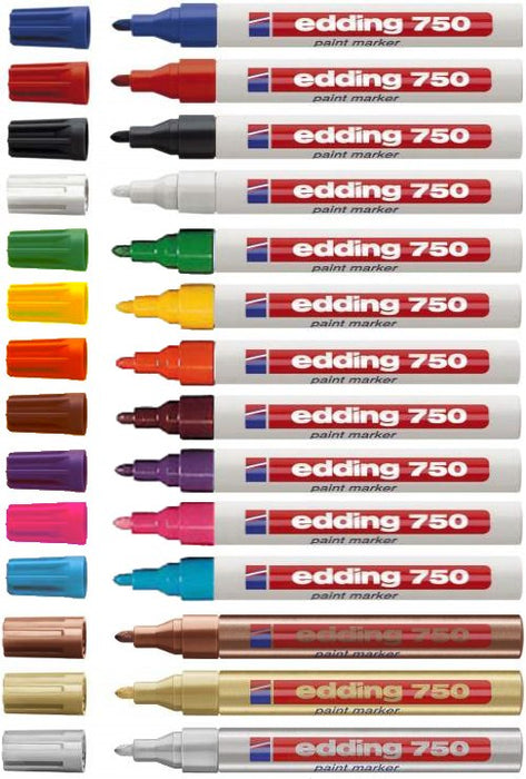 Edding Marcador Permanente 750 Tinta Opaca Punta Conica Trazo 2-4mm Verde