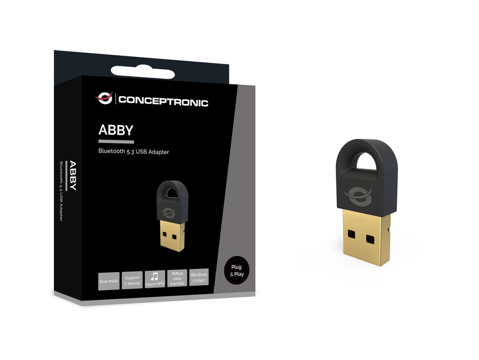 Conceptronic Bluetooth Adaptador 5.3 Nanousb 10- 20m Negro