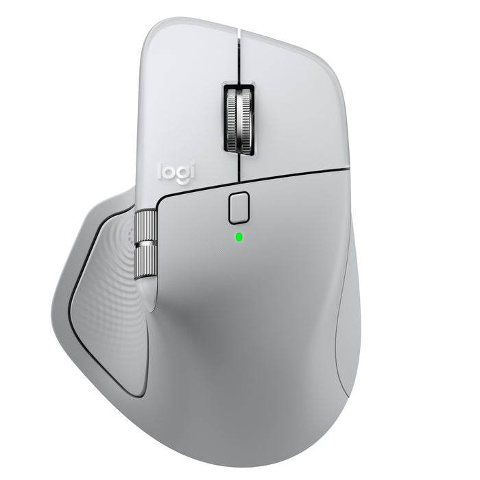 Ratón Logitech Mx Master 4 For Mac, Bluetooth Ergonómico Con Respuesta Háptica Avanzada, Desplazamiento Ultrarrápido, Carga Usb-C, Macos, Ipados, Windows - Plateado Blanco