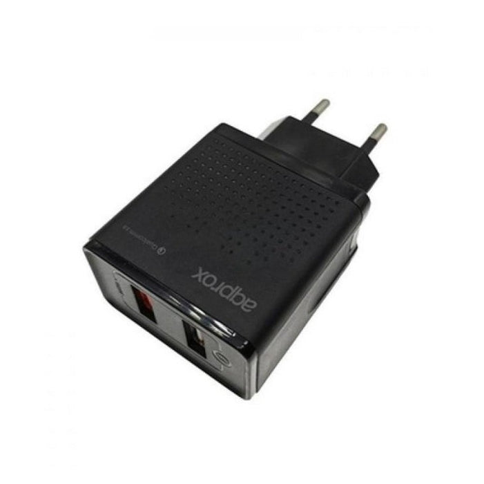 EAN 8435099526629 - Approx APPUSBWALLQC cargador de dispositivo móvil Universal Negro Corriente alterna Carga rápida Interior imagen 1