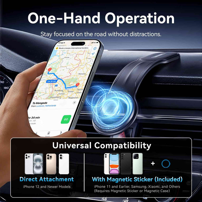 Soporte De Smartphone Para Coche Vention Ksib0 Negro