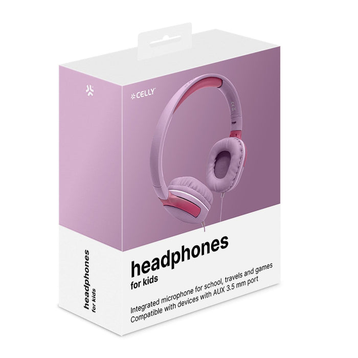Celly Auricular Diadema Niños Rosa