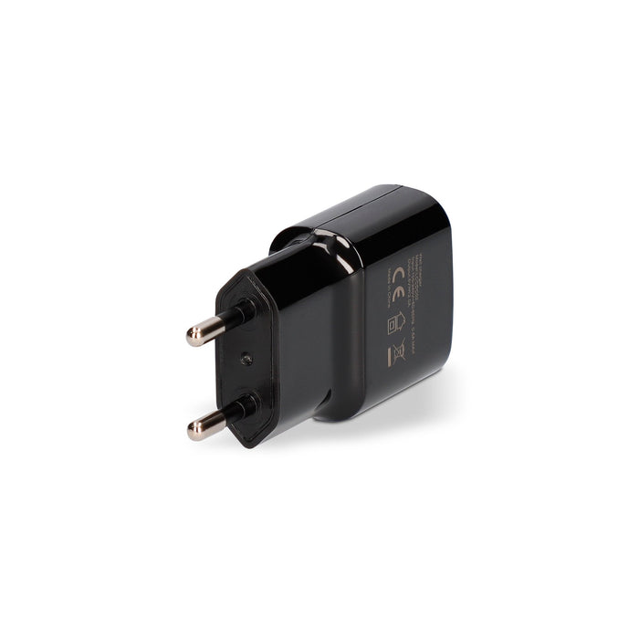 Ksix Lccdc02 Negro Cargador De Red Eléctrica Usb-A + Cable Usb-C