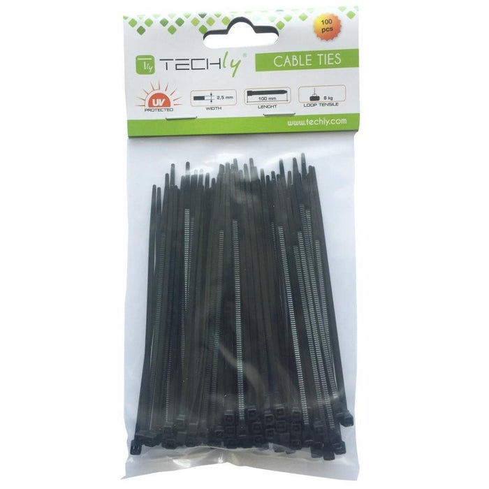 EAN 8057685306356 - Techly 100 x 2.5mm presilla Nylon Negro 100 pieza(s) imagen 2
