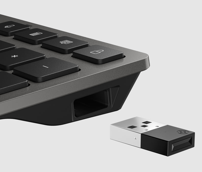 EAN 0198122141197 - HP 725 Multi-Device Rechargeable Wireless Keyboard teclado Hogar / Oficina RF Wireless + Bluetooth Negro imagen 3