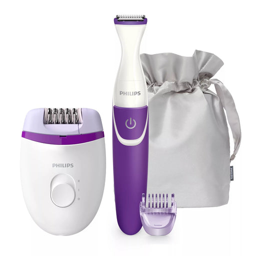 EAN 8710103905707 - Philips Satinelle Essential BRP505/00 depiladora Violeta, Blanco imagen 1