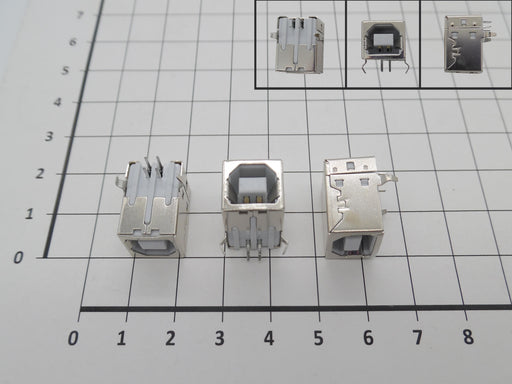 Dc Jack Para Mother, 4 Pin, 90 Degrees Bent Feet, Clavijas Rectas Tipo Insertado (Printer ) B Usb Socket