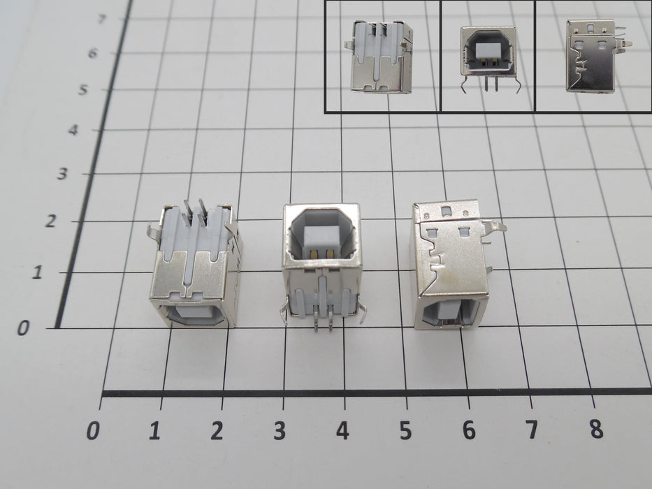 Dc Jack Para Mother, 4 Pin, 90 Degrees Bent Feet, Clavijas Rectas Tipo Insertado (Printer ) B Usb Socket