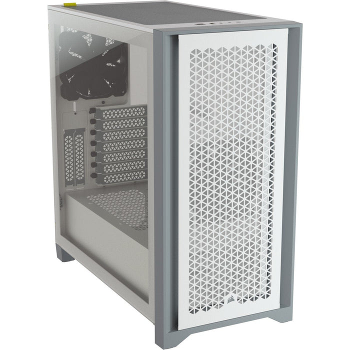 Caja Pc Corsair 4000d Airflow Midi Tower Blanco Corsair Crystal 4000d Airflow Mid-Tower Cristal Templado Blanca Cc-9011201-Ww