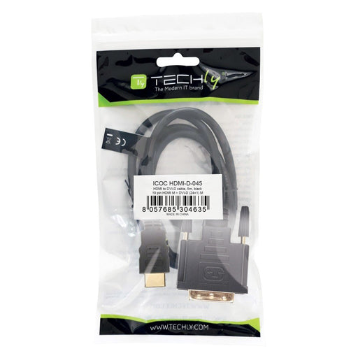 EAN 8057685304635 - Techly 5.0m HDMI - DVI-D M/M 5 m Negro imagen 2