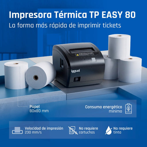 EAN 8435364319109 - iggual TP Easy 80 203 x 203 DPI Alámbrico Térmico Impresora de recibos imagen 2