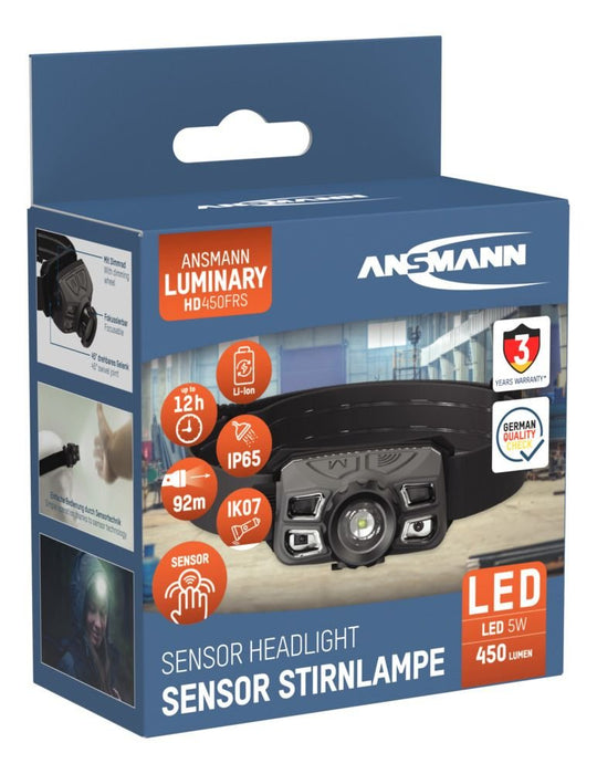 Linterna Ansmann Hd450frs Regulable Iones De Litio, Usb-C 1600-0528