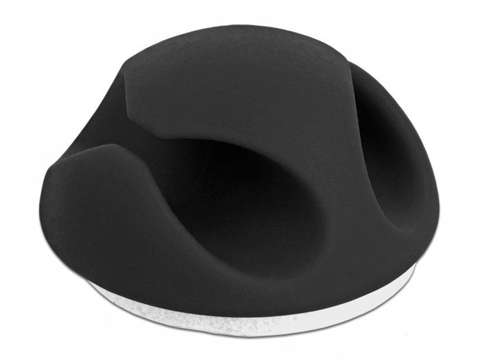 Delock 18345 Organizador De Cables Escritorio/Pared Soporte Para Cables Negro 10 Pieza(S)