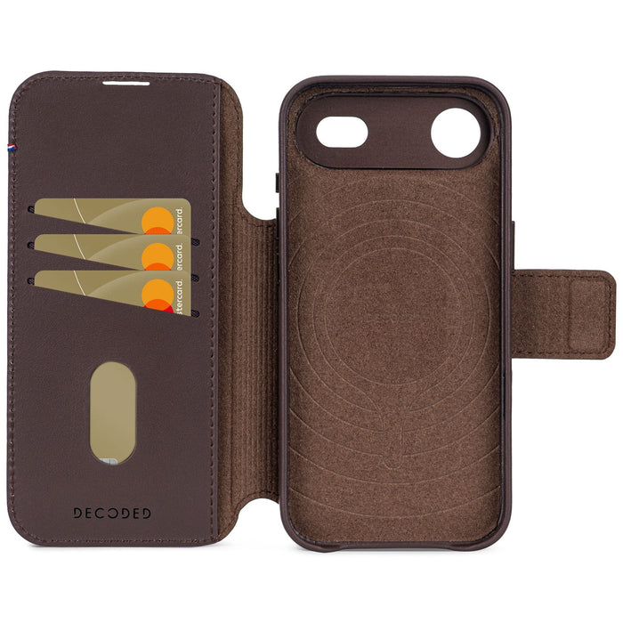 Decoded Leather Detachable Wallet Ip 17 Air Chocolate Brown