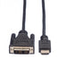 EAN 7611990176540 - ROLINE 11.04.5516 adaptador de cable de vídeo 1,5 m HDMI tipo A (Estándar) DVI-D Negro imagen 3
