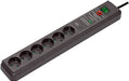 EAN 4007123150496 - Brennenstuhl Secure-Tec Surge Protection 15.000 A Negro 6 salidas AC 3 m imagen 1