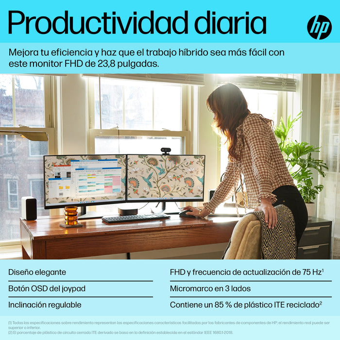 EAN 5715063139431 - HP P24v G5 FHD Monitor pantalla para PC 60,5 cm (23.8") 1920 x 1080 Pixeles Full HD LCD Negro imagen 4