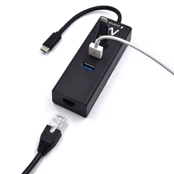 EAN 8054392619021 - Ewent EW1141 base para portátil y replicador de puertos USB 3.2 Gen 1 (3.1 Gen 1) Type-C Negro imagen 4