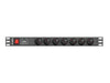 EAN 5901969414455 - Lanberg PDU-07E-0200-BK limitador de tensión Negro 7 salidas AC 220 - 250 V 2 m imagen 1