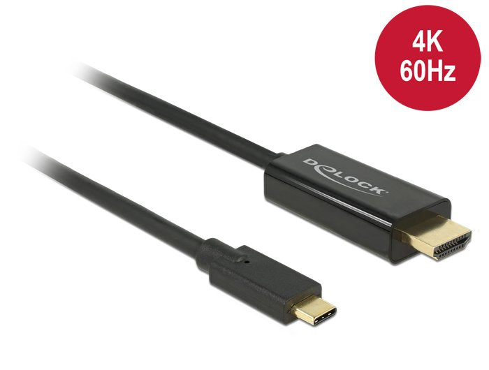 EAN 4043619852925 - DeLOCK 85292 adaptador de cable de vídeo 3 m USB Tipo C HDMI Negro imagen 1