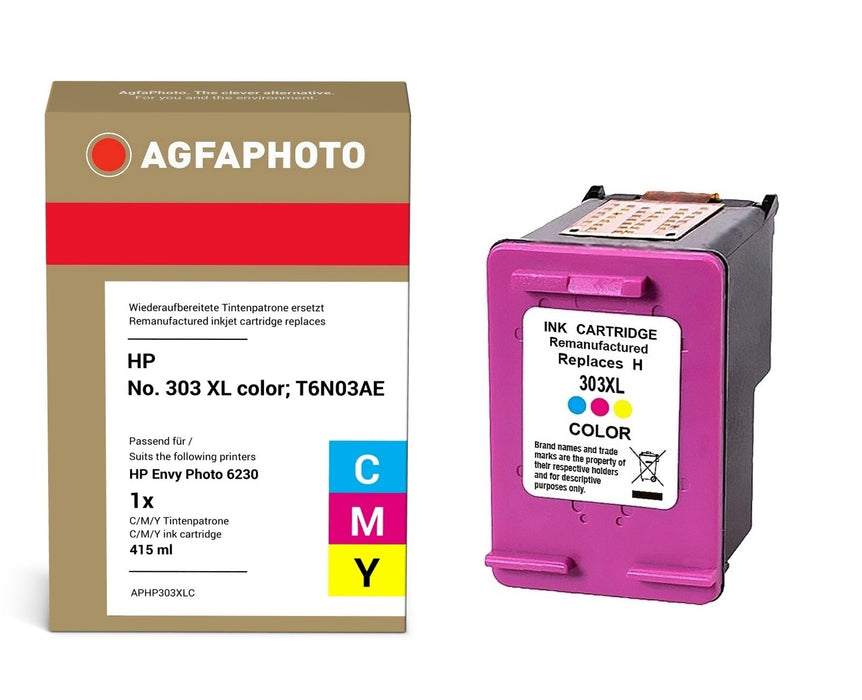 EAN 4250164858863 - AgfaPhoto APHP303XLC cartucho de tinta 1 pieza(s) Compatible Alto rendimiento (XL) Cian, Magenta, Amarill imagen 1
